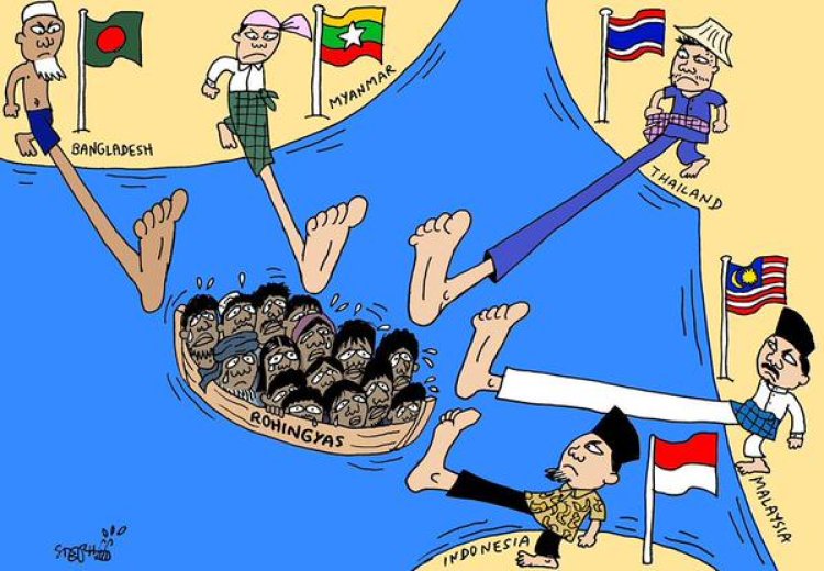 Rohingya on a Boat